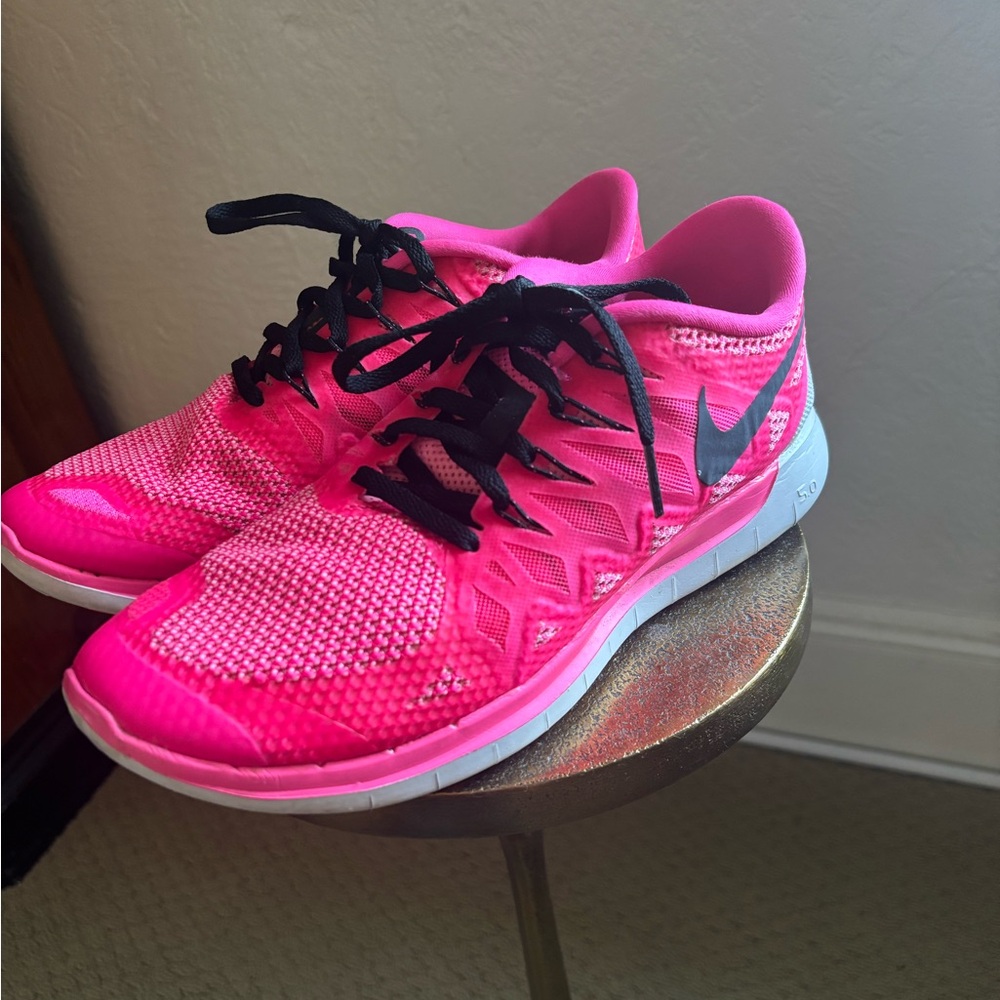 Women's Pink Nike Free 5.0 Running Sneakers Sz 9